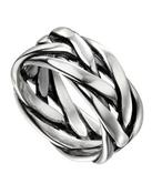 Sterling Silver Heavyweight Plaited Ring R3722 image