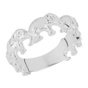 Sterling Silver Elephant Band Ring image