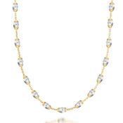 Real Effect Liberty Necklace Gold with Silver Beads image