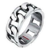 SECTOR ROW RING STAINLESS STEEL &amp; BLACK FINISH image