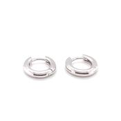 Sterling Silver 15mm Oval Polished Huggie Hoop Earrings SE3247/15 image