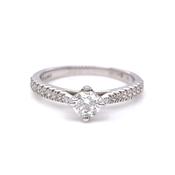 18ct White Gold Lab Grown Diamond 0.45ct Solitaire Ring Z199 image