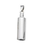 Sterling Silver Tube Plain Memorial Ashes Container SLC14189P