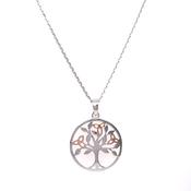 Sterling Silver Rose Gold Celtic Tree of Life Pendant SP5051