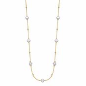 Silver Gold Plated Baroque Pearl Necklace ST2110 image
