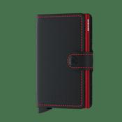 Secrid Miniwallet Matte Black &amp; Red Leather
