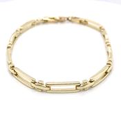 9ct Gold Double Bar Link Bracelet GB332 image