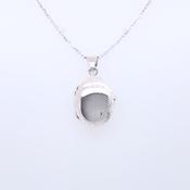 Sterling Silver Patterned Border Locket SL62 image