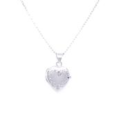 Sterling Silver Small Floral Heart Locket SL71 image