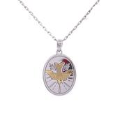 Sterling Silver Oval Confirmation Medal SM100 image