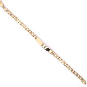 9ct Gold Men's Identity Open Curb Bracelet GB048 image