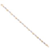 9ct Gold Two-tone Open Leaf Link Bracelet GB206 image
