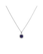 Diamonfire Blue Sapphire Coloured Zirconia Pendant P4658