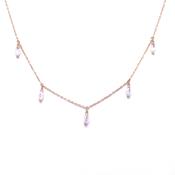 9ct Gold CZ Teardrops Necklace GPZ203 image