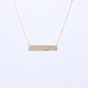 9ct Gold Engravable Bar Necklet GP861