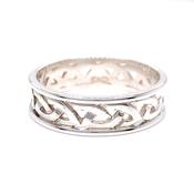 Sterling Silver Mens Woven Celtic Knot  Ring image