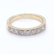 9ct Gold Classic Diamond Pavé Band 0.50ct X98 image