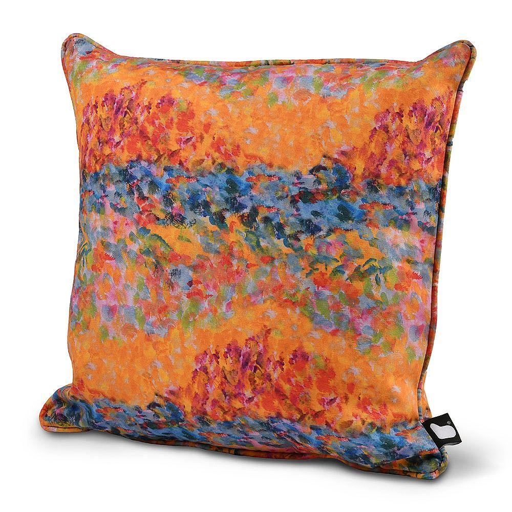 Extreme Lounging B Cushion Art Orange Polyester Cushion with Colorful Artistic Design