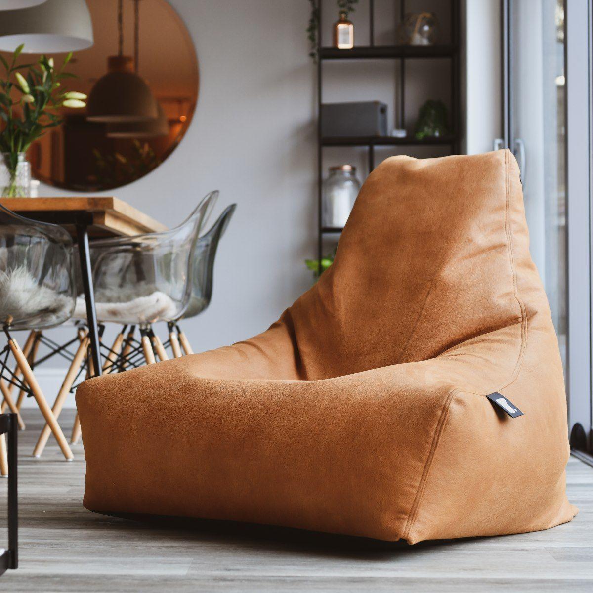 Extreme Lounging Mighty B Bean Bag - Tan Faux Leather