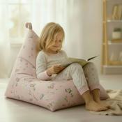 Butterfly Print Triangle Beanbag