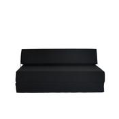 Double Chair Bed &amp; Mattress - Black image