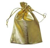 Gold Drawstring Bag 9 x 12cm 10PK image