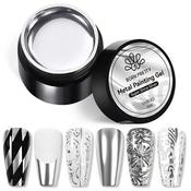 BORN PRETTY Super Shiny Silver Metallic Drawing Painting Gel