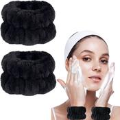 Black Microfibre Wrist Wash Bands