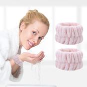 Pink Microfibre Wrist Wash Bands