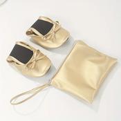 Compact Foldable Indoor Ballet Pumps with Zipped Purse