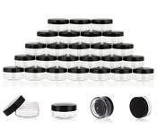 Refillable Sample Jar Pots with Screw-On Black Lids 10g
