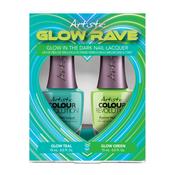 Artistic Colour Revolution Glow Rave Glow in The Dark Nail Colours (Teal/Green) image