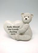 Grave ornament SON bear heart