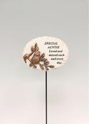 Grave Ornament AUNTIE bird stick