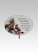 Grave ornament BROTHER bird stick