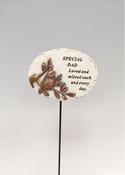 Grave ornament DAD bird stick