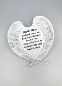 Grave ornament BROTHER Angel Wings Plaque