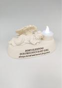 Grave Ornament Baby GIRL Sleeping Cherub image