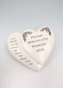 Grave Ornament MUM Double Heart