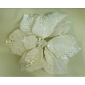 26cm Plush Poinsettia w/Clip