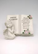 Grave Ornament Cherub Memorial Book DAUGHTER image