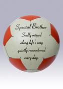 Grave Ornament Red Football Brother