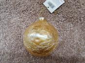 8cm Ethereal Glass Ball Gold 6868