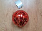 8cm Criss Cross Ball Shiny Red 1886