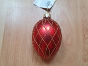 10cm Criss Cross Egg red 1893