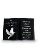 Grave Ornament Black Dove Book DAD