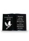 Grave Ornament Black Dove Book MUM