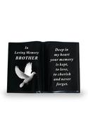 Grave Ornament Black Dove BROTHER