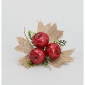 20CM APPLE W/HESSIAN RIBBON PICK 10701