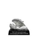 Grave Ornament Black &amp;amp; Silver Cherub GRANDDAUGHTER image